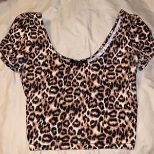 Leopard Print Crop Top